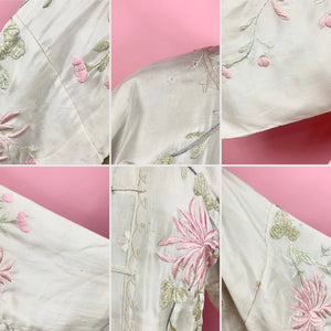 Edwardian Japanese Silk Embroidered Evening Coat