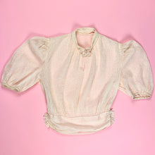 Load image into Gallery viewer, 1930s Printed Silk Organdy Blouse With Puff Sleeves
