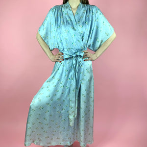 30s/40s Rayon Novelty Print Dressing Gown