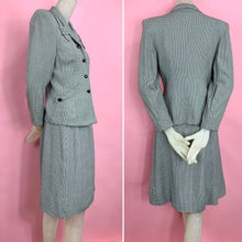 Load image into Gallery viewer, 1940s Houndstooth Suit With Buckle Shoulders
