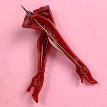 Load image into Gallery viewer, 1940s Celluloid Sexy Leg Brooch
