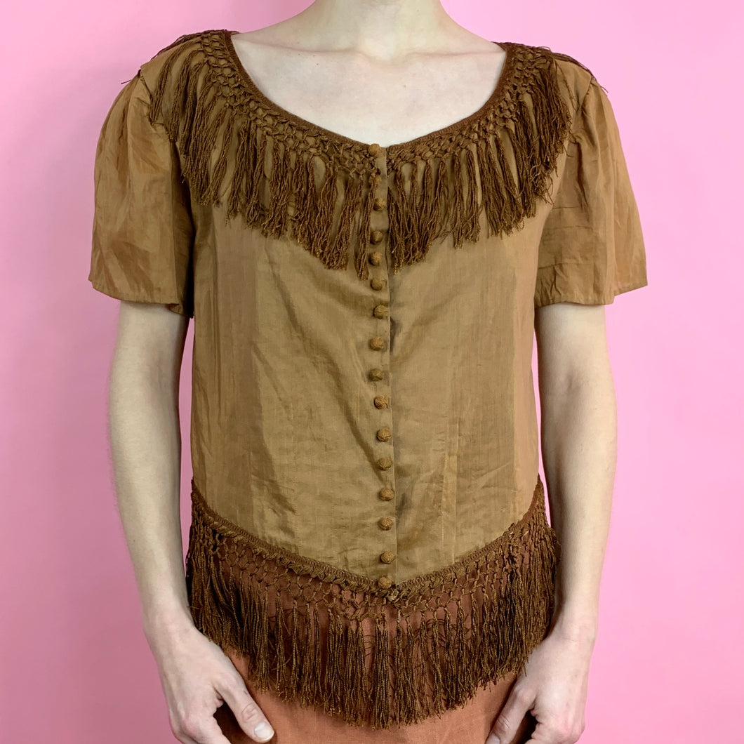 1860s Silk Fringe Blouse