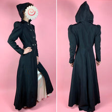 Load image into Gallery viewer, 1930s Rayon Faille Hooded Floor Length Evening Coat
