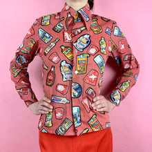 Load image into Gallery viewer, 1970s Wacky Packages Collared Shirt
