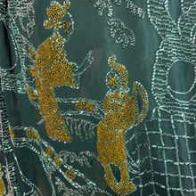 Load image into Gallery viewer, 1920s Silk Chiffon Flapper Dress With Chinese Style Glass Beading
