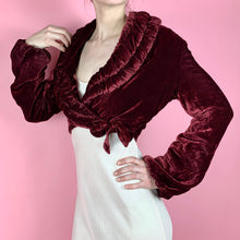 Load image into Gallery viewer, 1930s Jean Patou Couture Adaptation Silk Velvet Cropped Jacket
