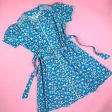 Load image into Gallery viewer, 1930s Cotton Print Dress W/ Smocking &amp; Front Zipper
