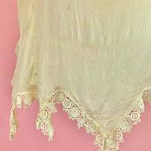 Load image into Gallery viewer, 1920s Silk Step-In w/ Zig Zag Hem, Lace Trim &amp; Pleating
