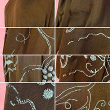 Load image into Gallery viewer, 1920s Silk Crepe Dress With Glass Beaded Grapes
