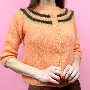 Early 1960s Mohair, Angora & Gold Metallic Sweater