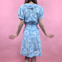 Load image into Gallery viewer, Late 30s Feedsack Dress With Tropical Floral Print
