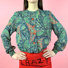 Load image into Gallery viewer, 1930s Rayon Paisley Blouse
