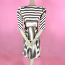 Load image into Gallery viewer, 1946 Striped Wool Jonathan Logan Dress w/ Huge Padded Shoulders
