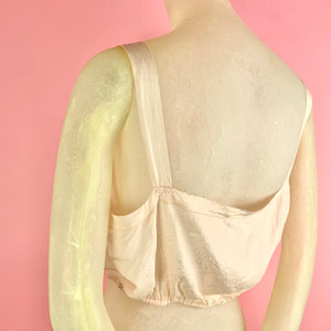 1920s Light Pink Silk Camisole w/ Embroidery