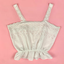 Load image into Gallery viewer, Vintage Eyelet Camisole w/ Antique Eyelet
