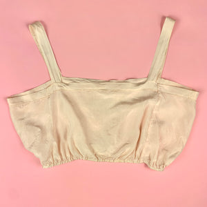 1920s Light Pink Silk Camisole w/ Embroidery