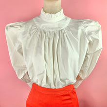 Load image into Gallery viewer, 1970s does Victorian Mega Puff Sleeve Blouse
