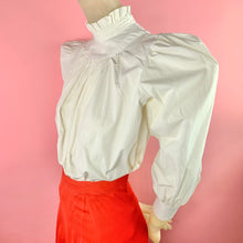 Load image into Gallery viewer, 1970s does Victorian Mega Puff Sleeve Blouse
