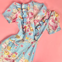 Load image into Gallery viewer, 1930s Floral Wrap Dress With Ruffles
