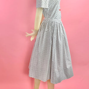 1930s Amoeba Calico Print 2 Pc Sailor Set