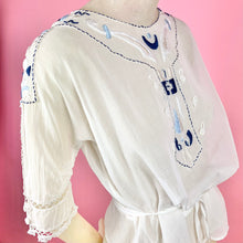 Load image into Gallery viewer, Edwardian/ 1910s Blouse w/ Masonic Sword &amp; Moon Embroidery
