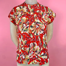 Load image into Gallery viewer, 1940s Cold Rayon Tropical Floral Blouse
