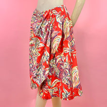 Load image into Gallery viewer, 1940s Tropical Print Sarong Style Wrap Skirt
