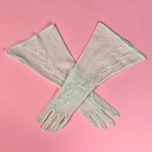 Load image into Gallery viewer, 1930s/ Early 1940s  Mesh Deco Gauntlet Gloves w/ Arrows
