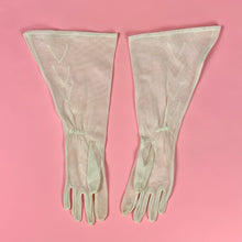 Load image into Gallery viewer, 1930s/ Early 1940s  Mesh Deco Gauntlet Gloves w/ Arrows
