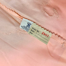 Load image into Gallery viewer, 1930s Deadstock NRA Label Peach Silk Satin Robe w/ Intricate Lace Inserts &amp; Net Skirt
