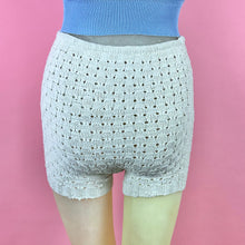 Load image into Gallery viewer, 1930s Hand Knit Basket Weave High Waist Shorts
