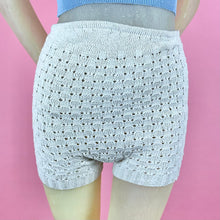 Load image into Gallery viewer, 1930s Hand Knit Basket Weave High Waist Shorts
