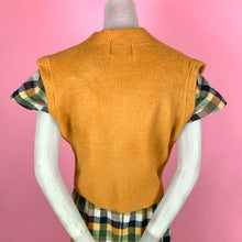 Load image into Gallery viewer, 1940s Fuzzy Mustard Fleece Knit Sportswear Vest
