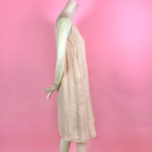 1920s Trompe L'oeil Knit Effect Dress