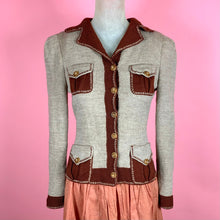 Load image into Gallery viewer, 1930s Colorblock Knit Sportswear Jacket w/ Trompe L&#39;oeil Details
