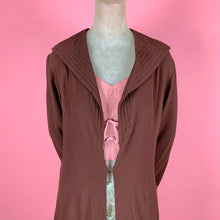 Load image into Gallery viewer, Early 1930s Chocolate Brown Rayon Duster
