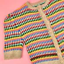 Load image into Gallery viewer, 1930s/1940s Rainbow Fair Isle Knit Cardigan
