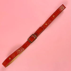 1950s Cone Studded Red Leather Belt