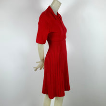 Load image into Gallery viewer, 1940s 5 Piece Red Wool Knit Set w/ White Fur Trim
