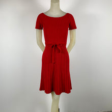 Load image into Gallery viewer, 1940s 5 Piece Red Wool Knit Set w/ White Fur Trim
