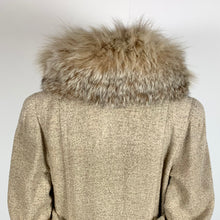 Load image into Gallery viewer, 1950s does 1930s Wool Tweed Coat w/ Oversized Fox Fur Collar
