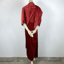 Load image into Gallery viewer, 1920s/ 1930s Silk Velvet Draped Wrap Dress/ Robe
