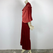 Load image into Gallery viewer, 1920s/ 1930s Silk Velvet Draped Wrap Dress/ Robe
