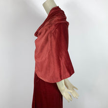 Load image into Gallery viewer, 1920s/ 1930s Silk Velvet Draped Wrap Dress/ Robe
