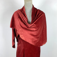 Load image into Gallery viewer, 1920s/ 1930s Silk Velvet Draped Wrap Dress/ Robe
