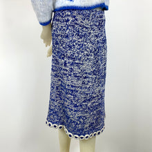 Load image into Gallery viewer, 1960s Chenille and Metallic Lurex Knit Skirt w/ Ring Trim
