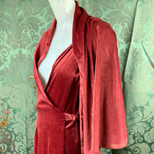 Load image into Gallery viewer, 1920s/ 1930s Silk Velvet Draped Wrap Dress/ Robe
