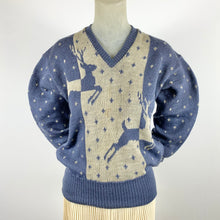 Load image into Gallery viewer, 1940s Jantzen Wool Reindeer/Snow Sweater
