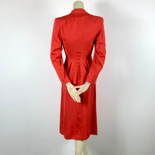 Load image into Gallery viewer, 1940s Lipstick Red Gaberdine Skirt Suit w/ Pointy Collar
