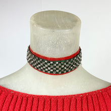 Load image into Gallery viewer, 1930s Department Store Christmas Display Rhinestone &amp; Velvet Choker
